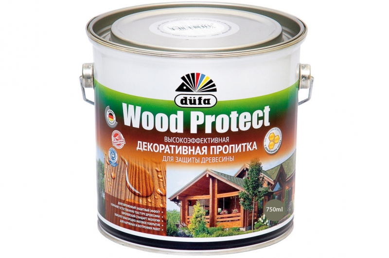 Пропитка бесцветная 750мл. WOOD PROTECT  Dufa, Германия фото